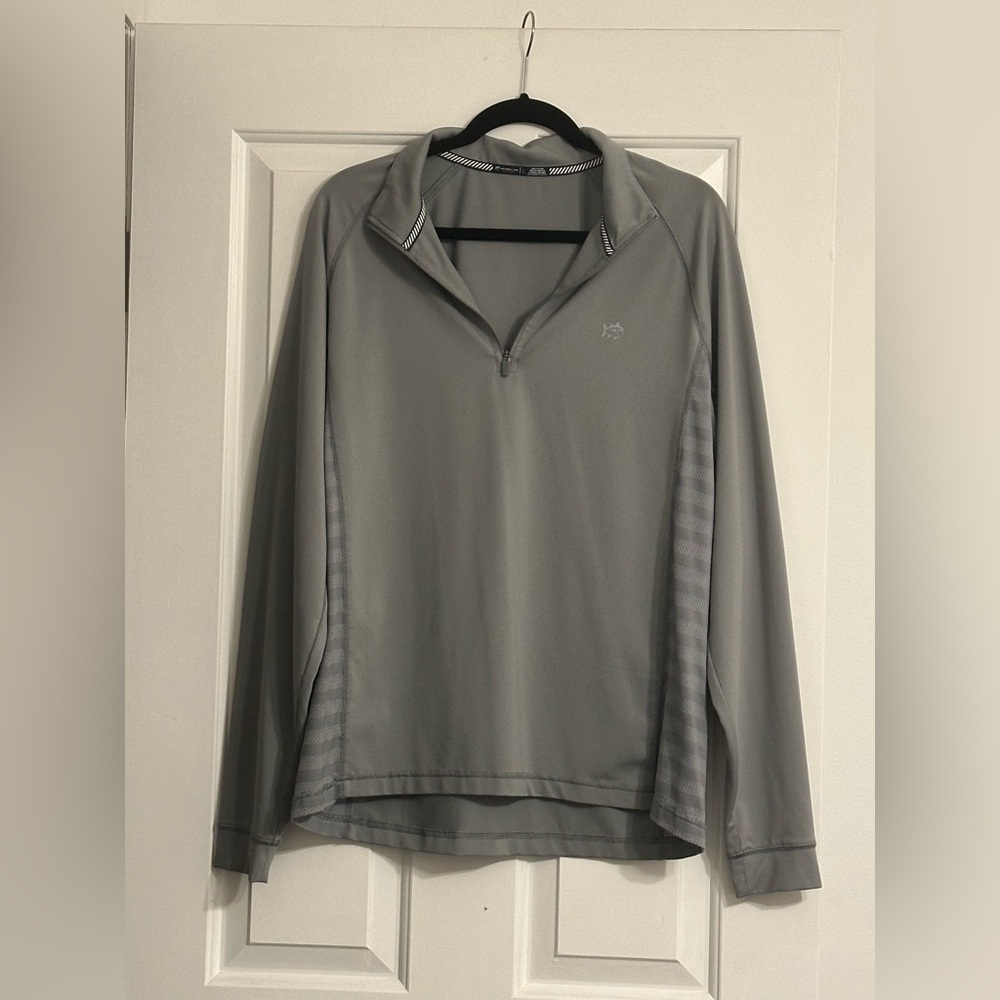 Men’s Southern Tide Athletic 3/4 Zip Gray Size Large